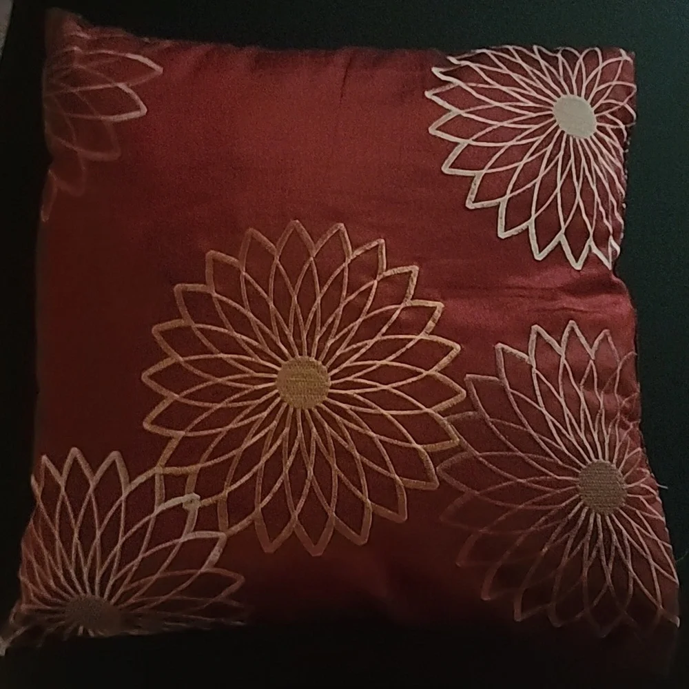 Decorative Green and Red Throw Pillow Set